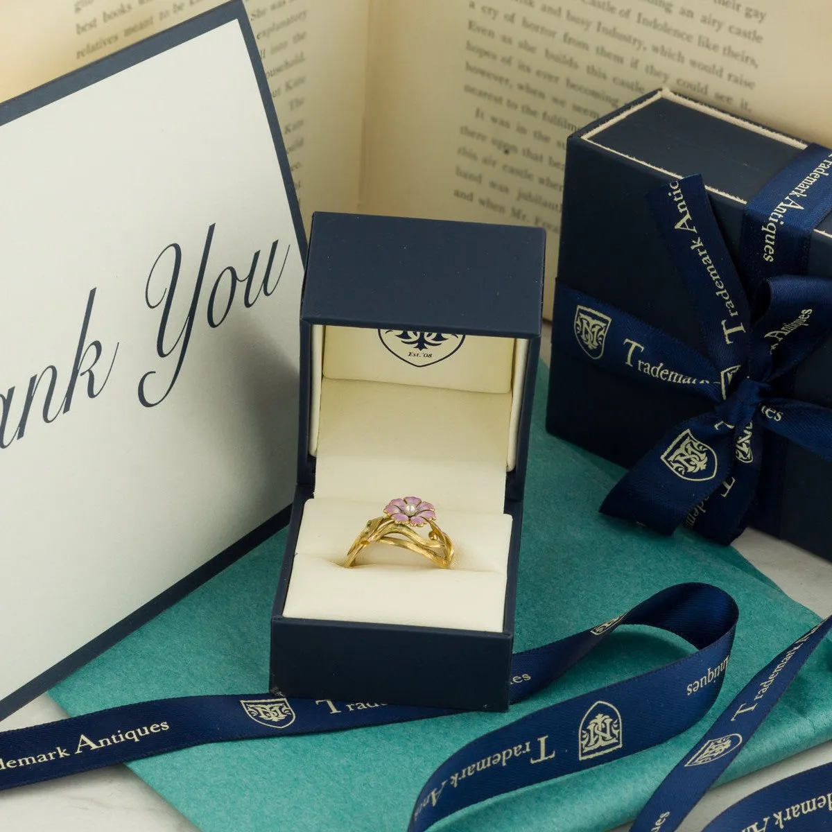 Antique Shell Earrings of 14k Gold