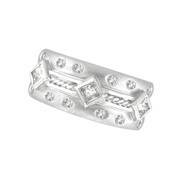 ANTIQUE STYLE DIAMOND RING BAND 14K OLD (0.69 CTW)