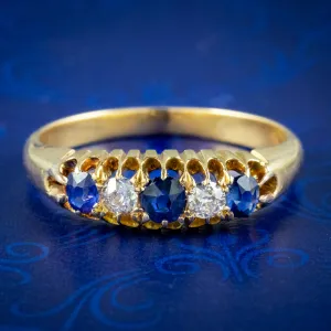Antique Victorian Sapphire Diamond Ring