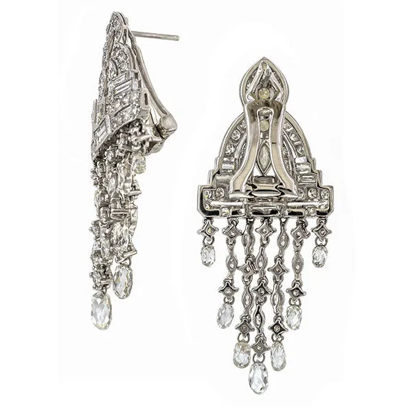Art Deco Diamond Drop Earrings
