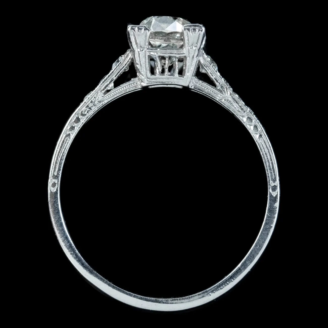 Art Deco Diamond Solitaire Engagement Ring 1ct Of Diamond Circa 1920