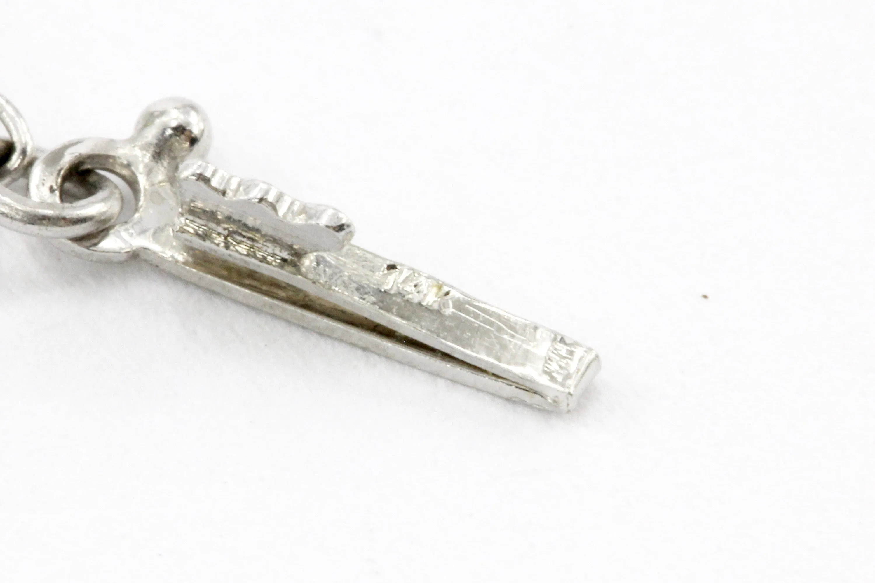 Art Deco White Gold & Platinum Diamond & Ruby Station Necklace c.1920's