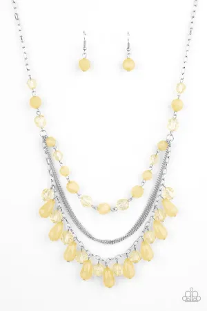 Awe-Inspiring Iridescence Yellow Paparazzi Necklace