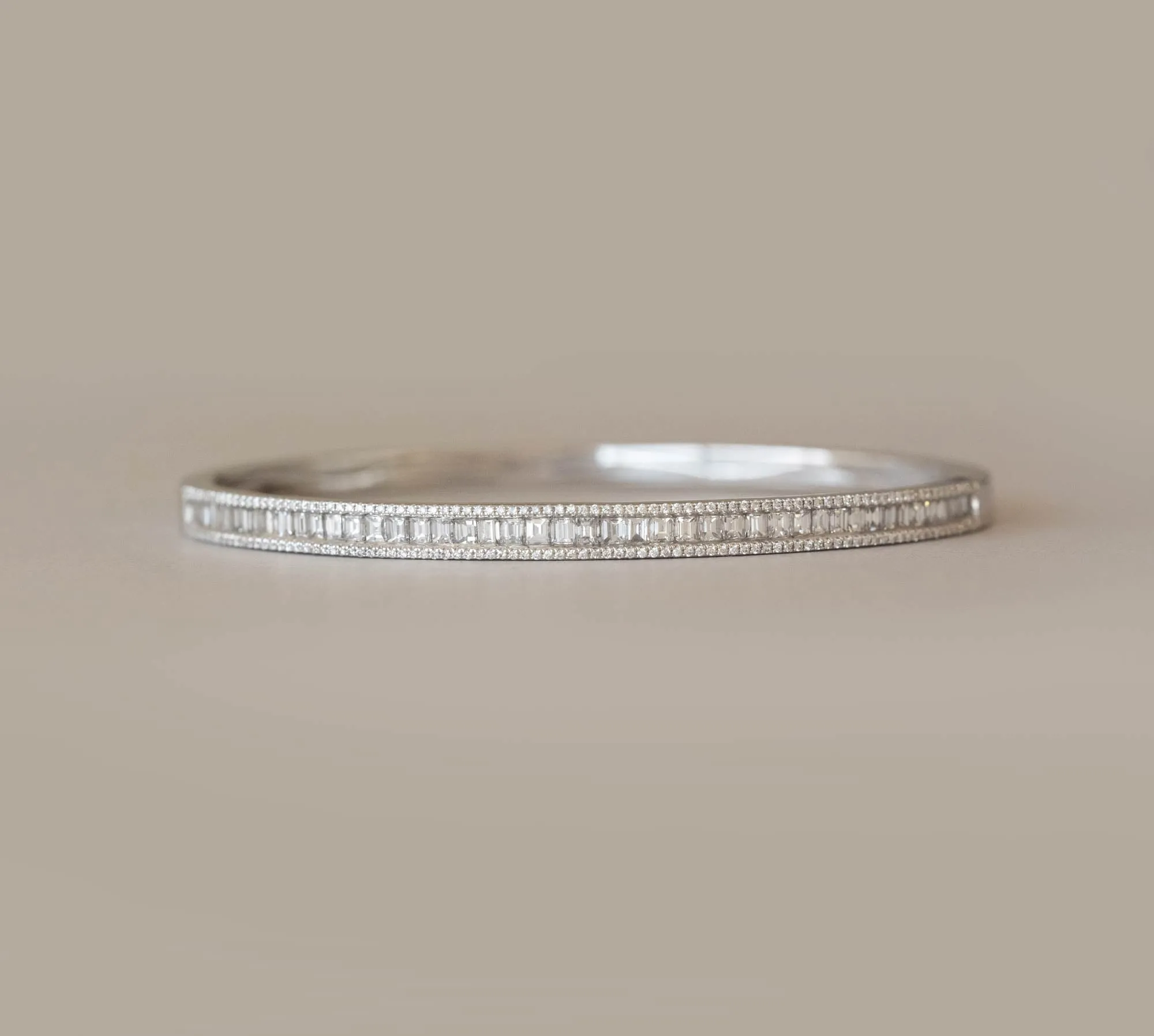 Baguette Diamond Bangle Bracelet