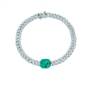 Baguette Green Stone Bracelet
