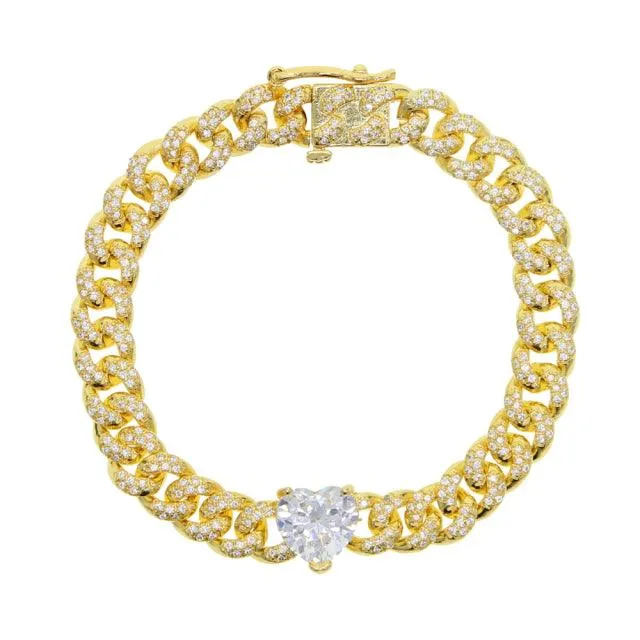Baguette Green Stone Bracelet