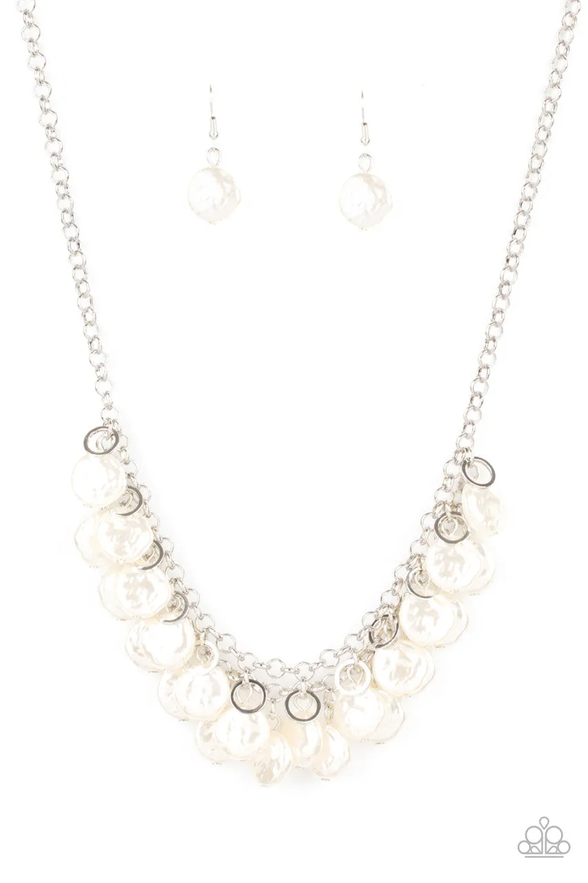 BEACHFRONT and Center White Paparazzi Necklace