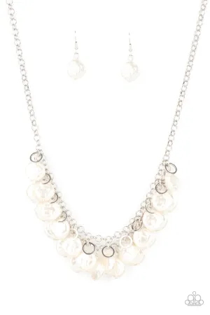 BEACHFRONT and Center White Paparazzi Necklace