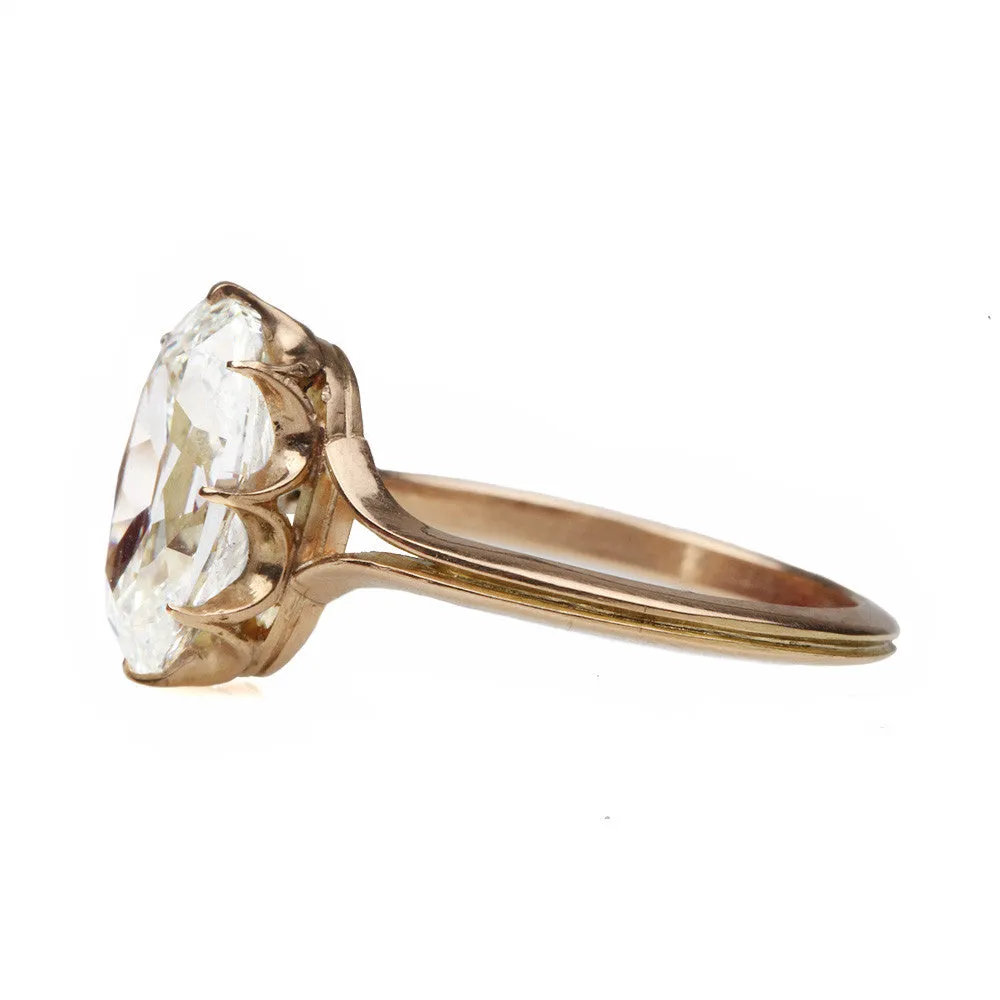 Bell & Bird Split Shoulder Scalloped Prong Diamond Ring