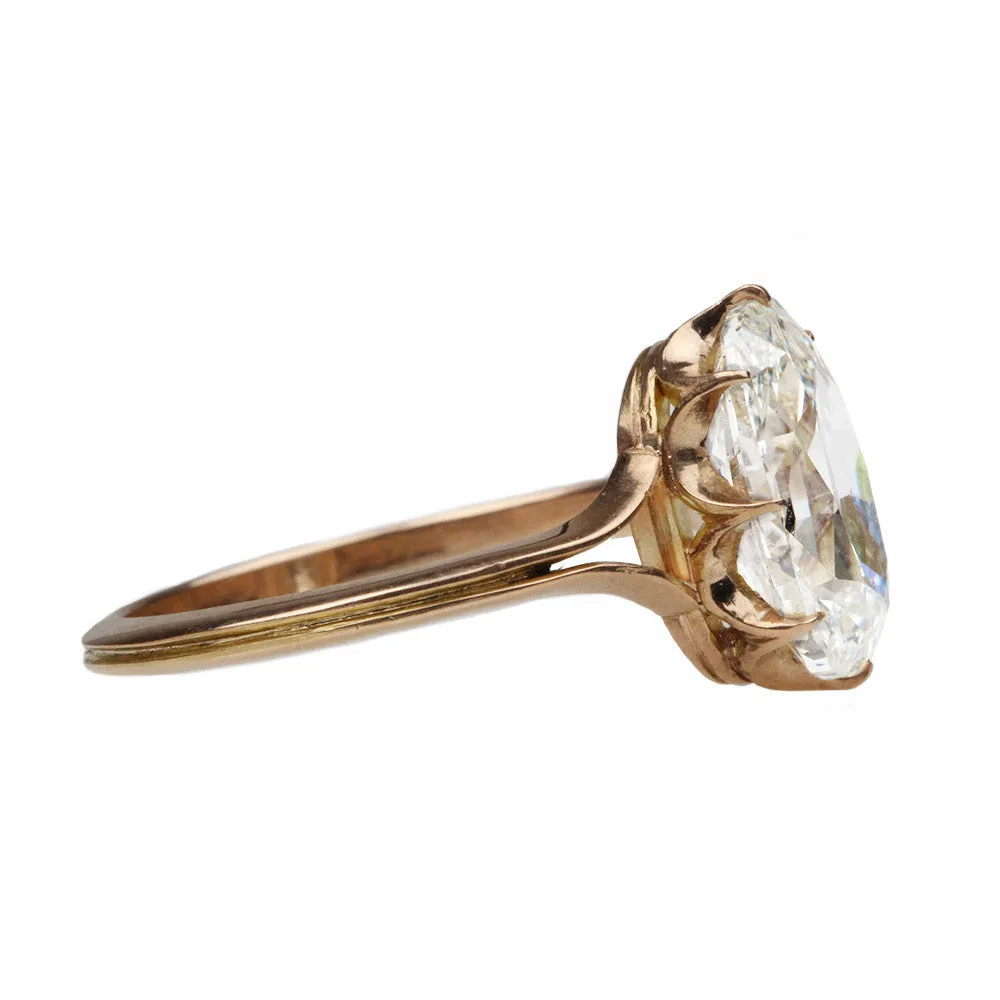 Bell & Bird Split Shoulder Scalloped Prong Diamond Ring