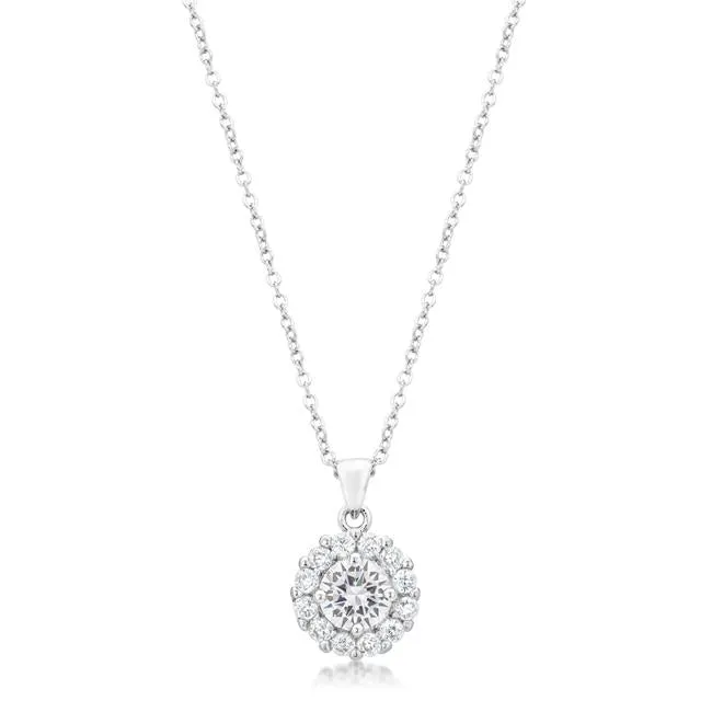 Bella Bridal Pendant in Clear