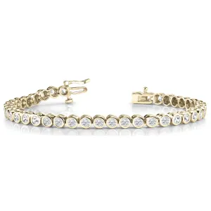 Bezel Set Round Diamond Tennis Bracelet