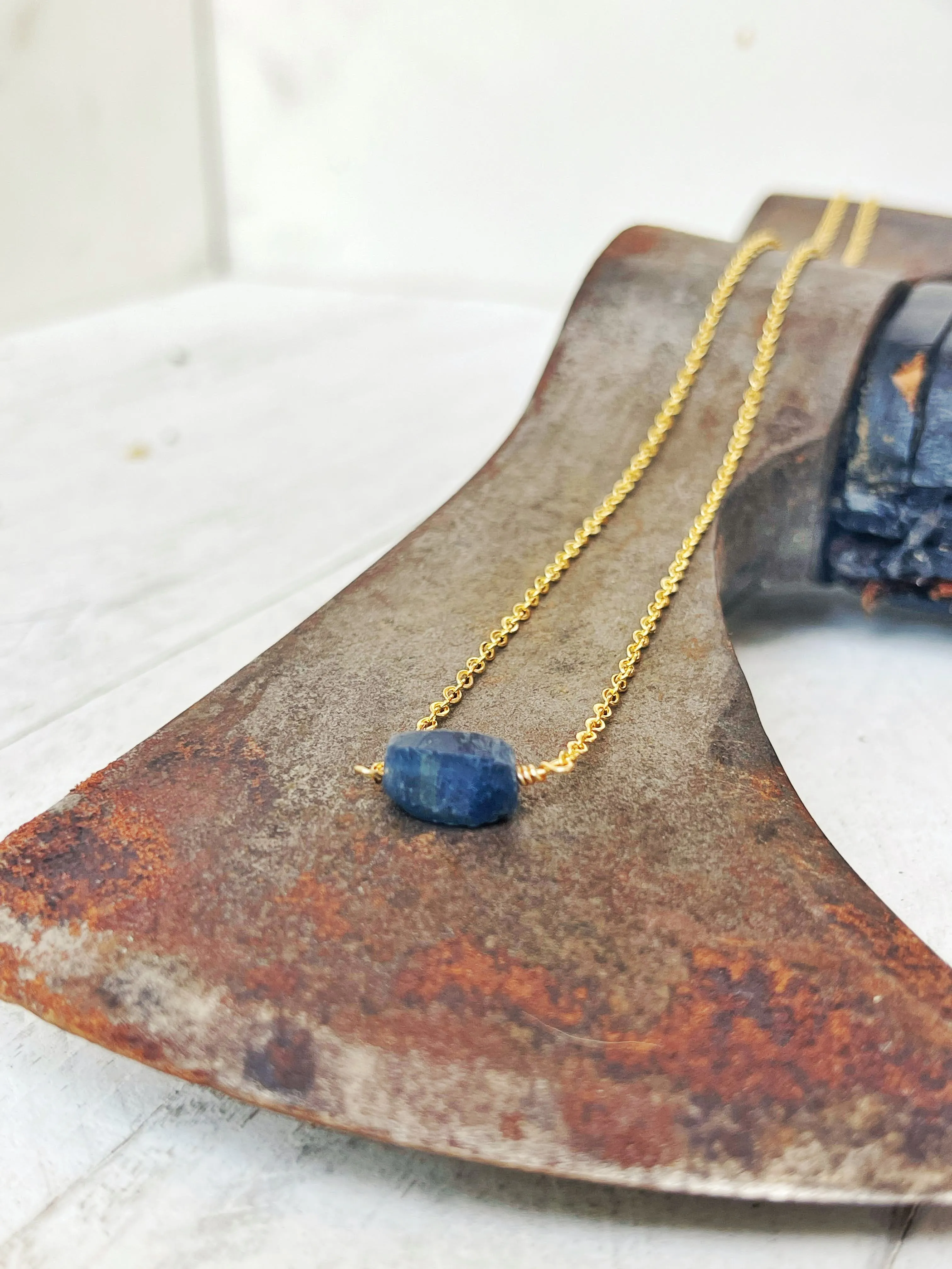 Birthstone Necklace - September - Sapphire