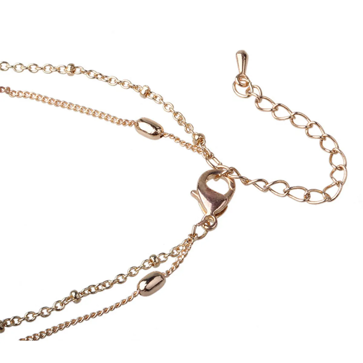 Blue Cubic Zirconia & Enamel 18K Gold-Plated Snowflake Layered Bracelet