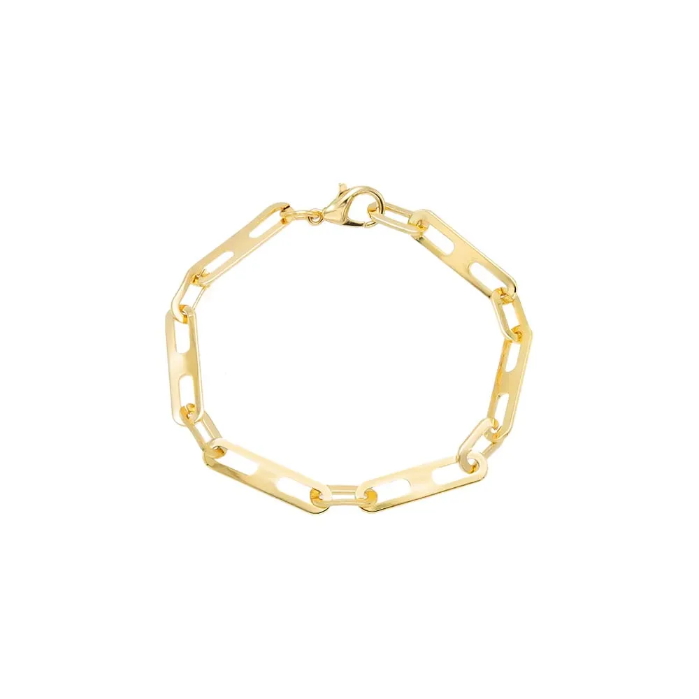 Boxed Elongated Mariner Chain Bracelet