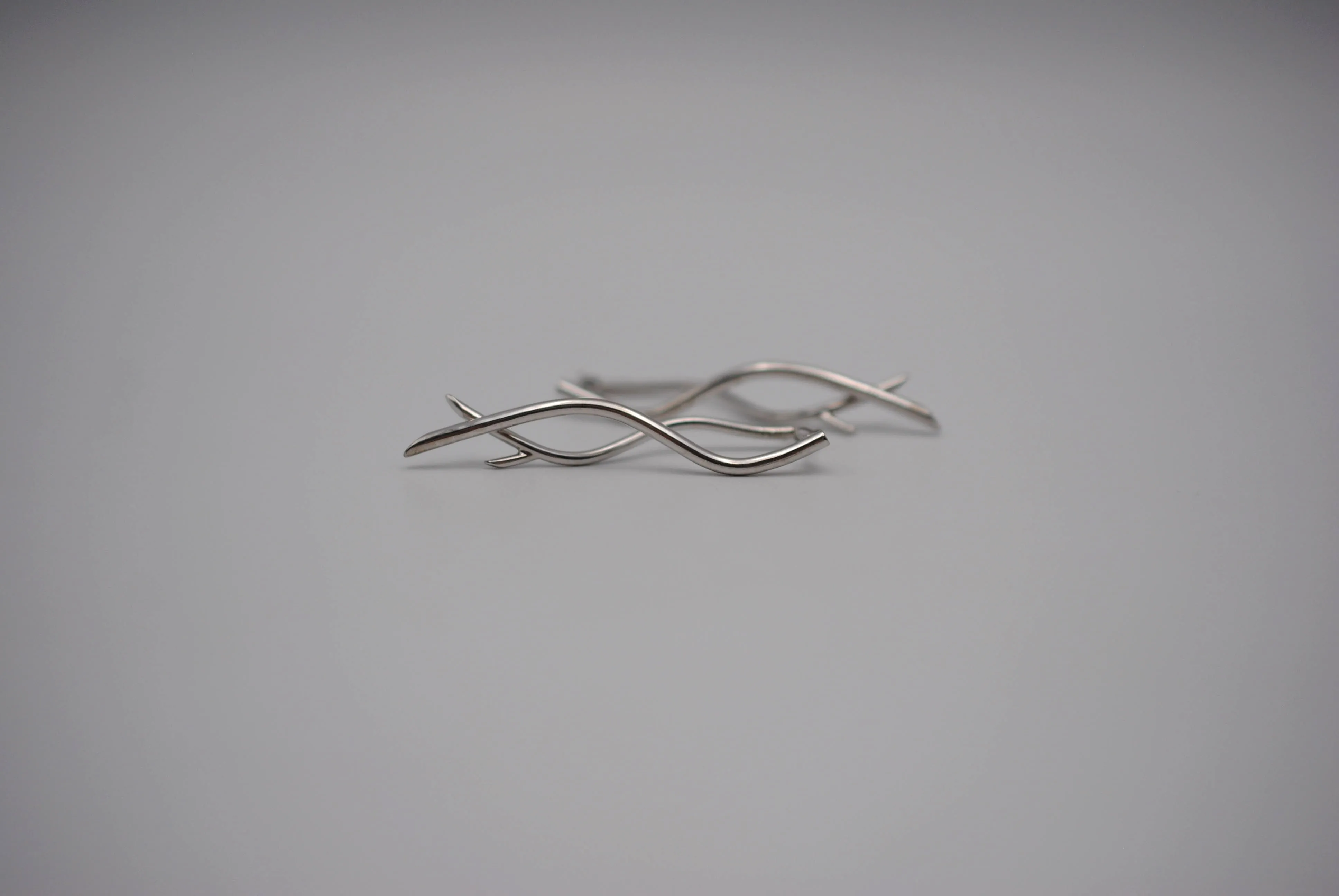 Branch Rhodium Dangle Earrings