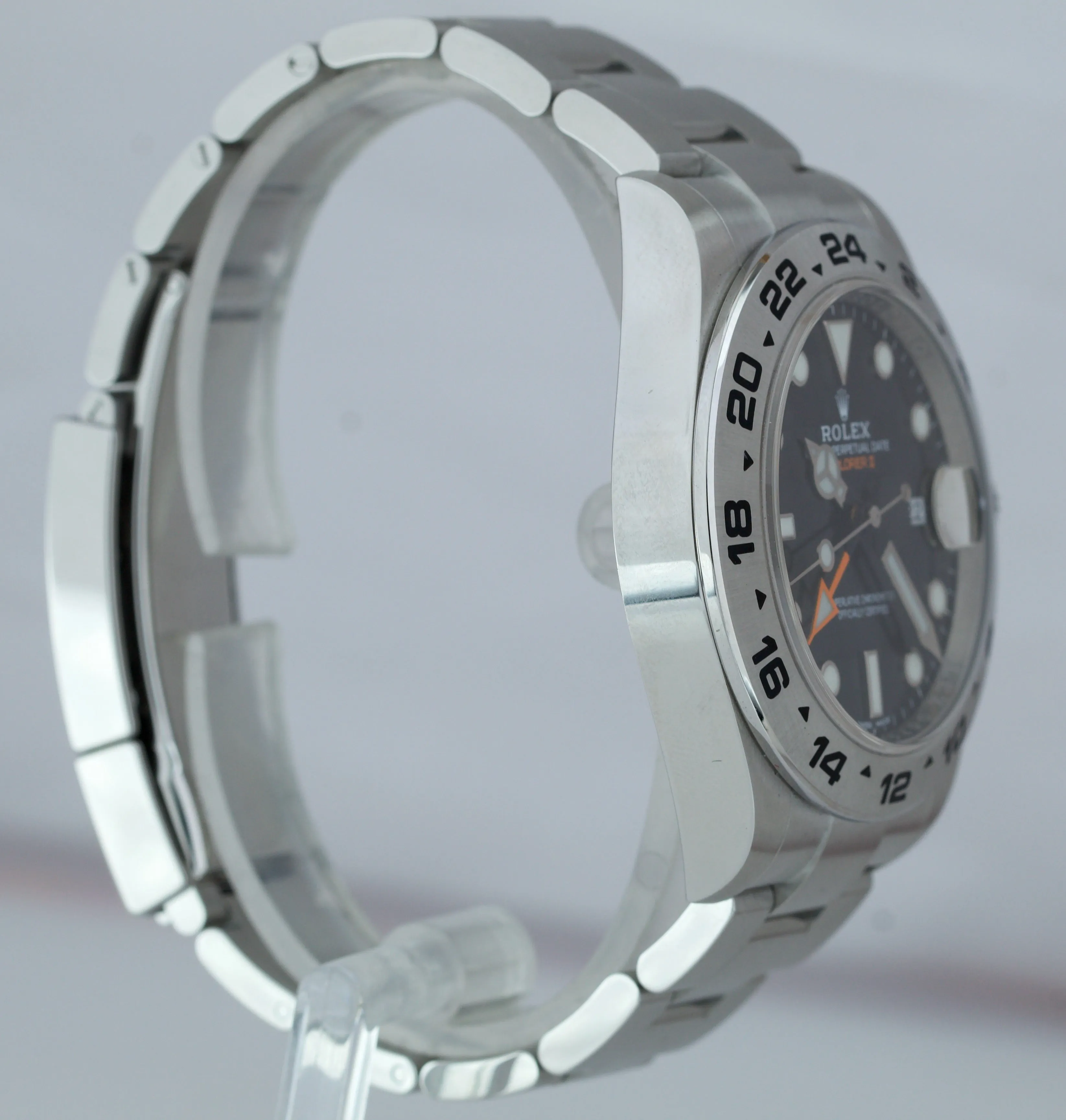 BRAND NEW DEC 2020 Rolex Explorer II 42mm Black Orange GMT Date Watch 216570