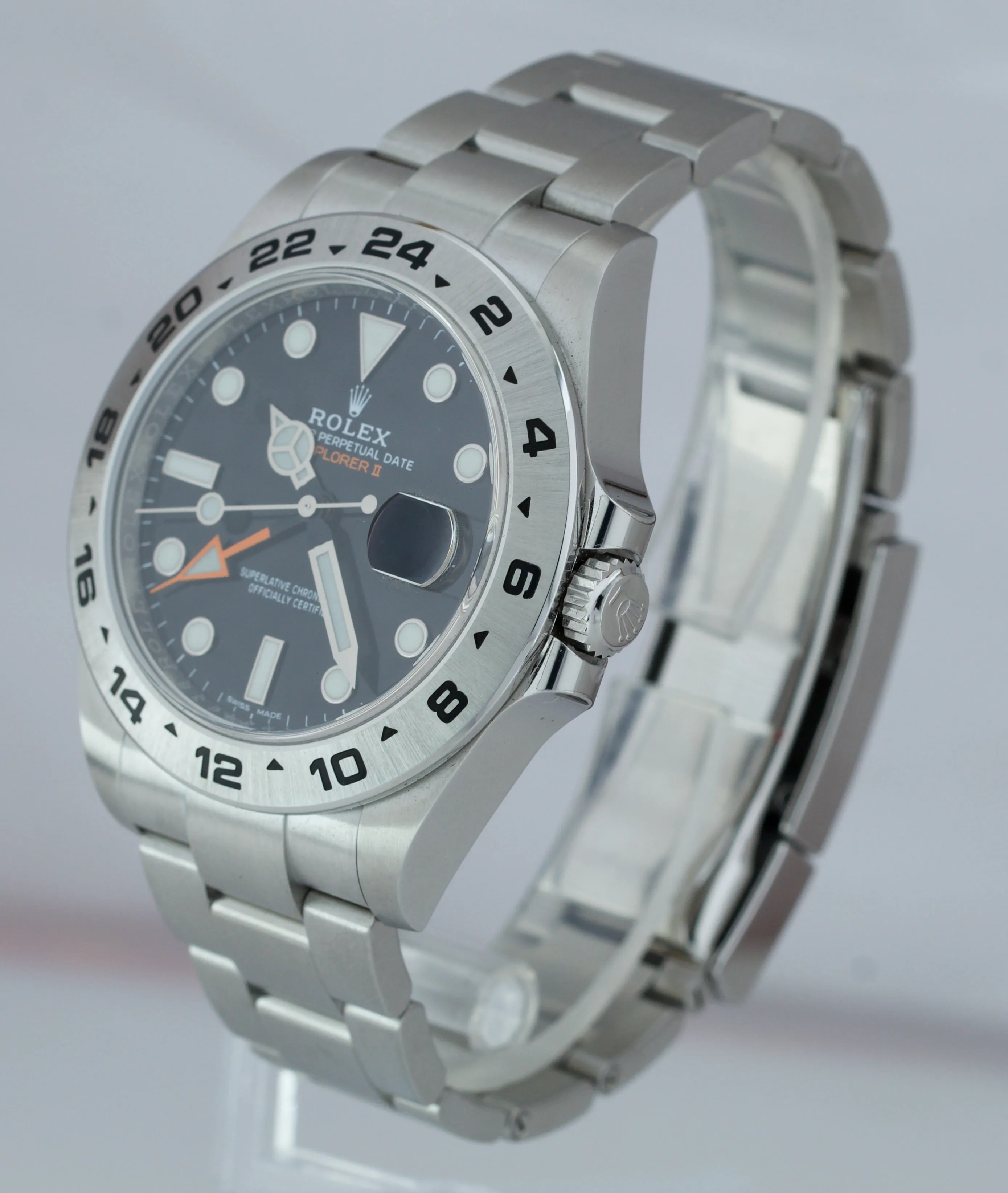 BRAND NEW DEC 2020 Rolex Explorer II 42mm Black Orange GMT Date Watch 216570