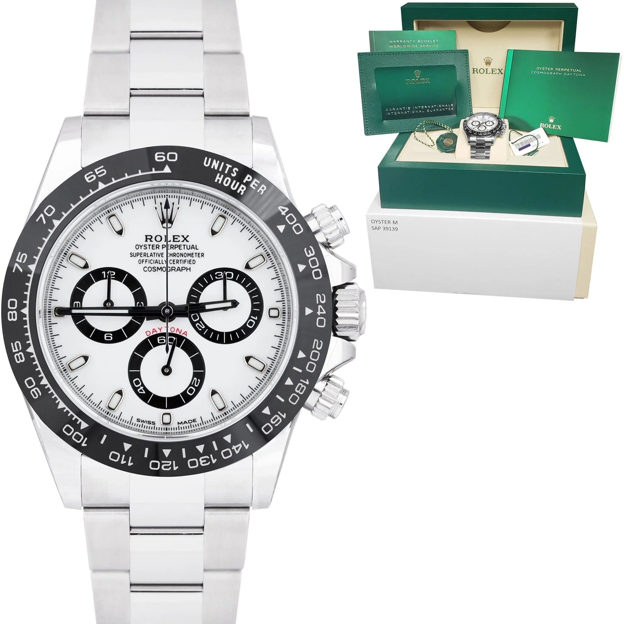 BRAND NEW OCTOBER 2021 Rolex Daytona Cosmograph PANDA Steel White 116500 LN B P