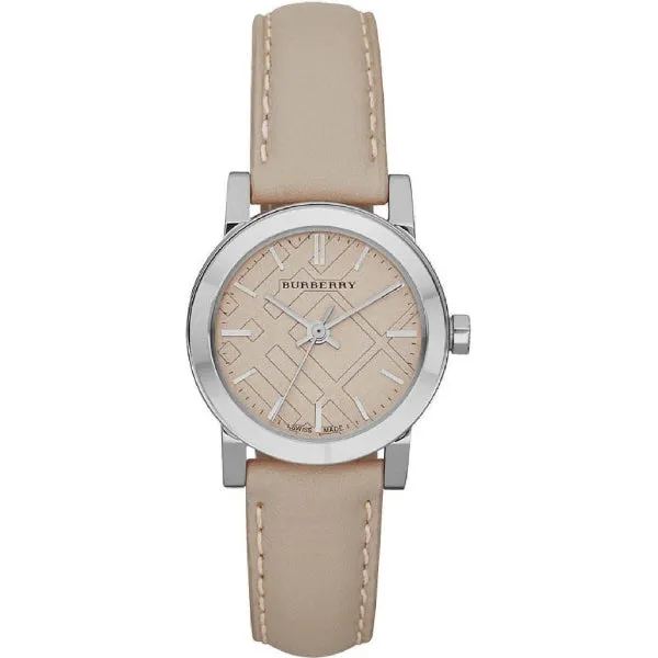 Burberry The City Beige Leather Strap Beige Dial Quartz Watch for Ladies - BU9207