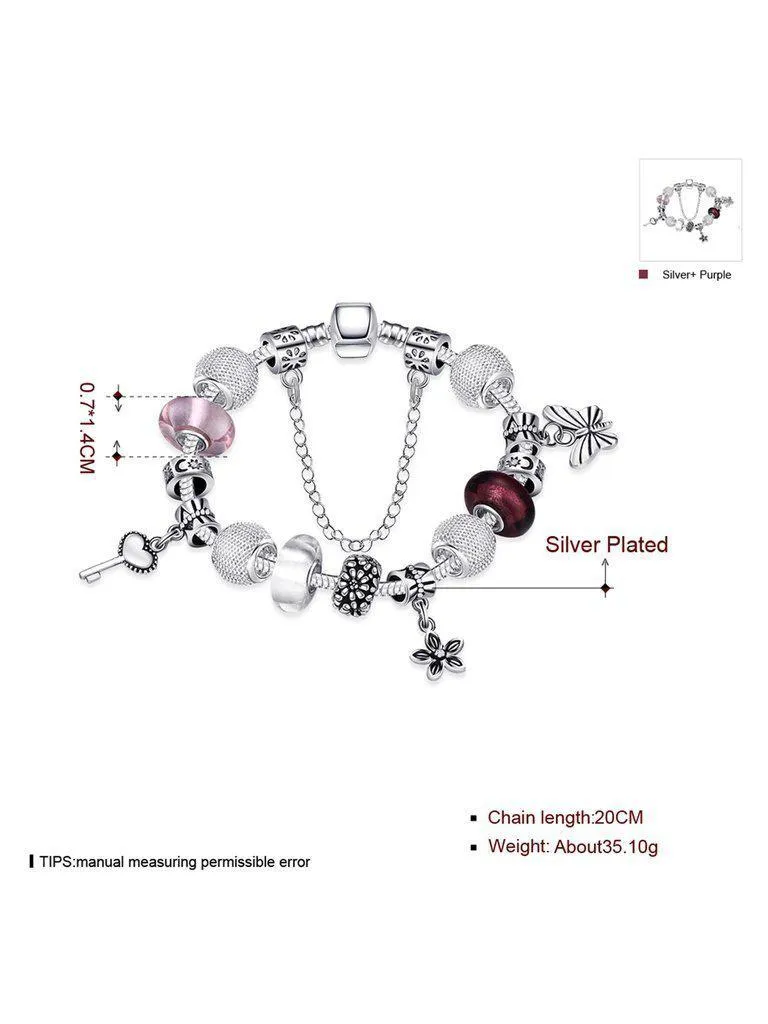 Butterfly And Chain Detail Bracelet