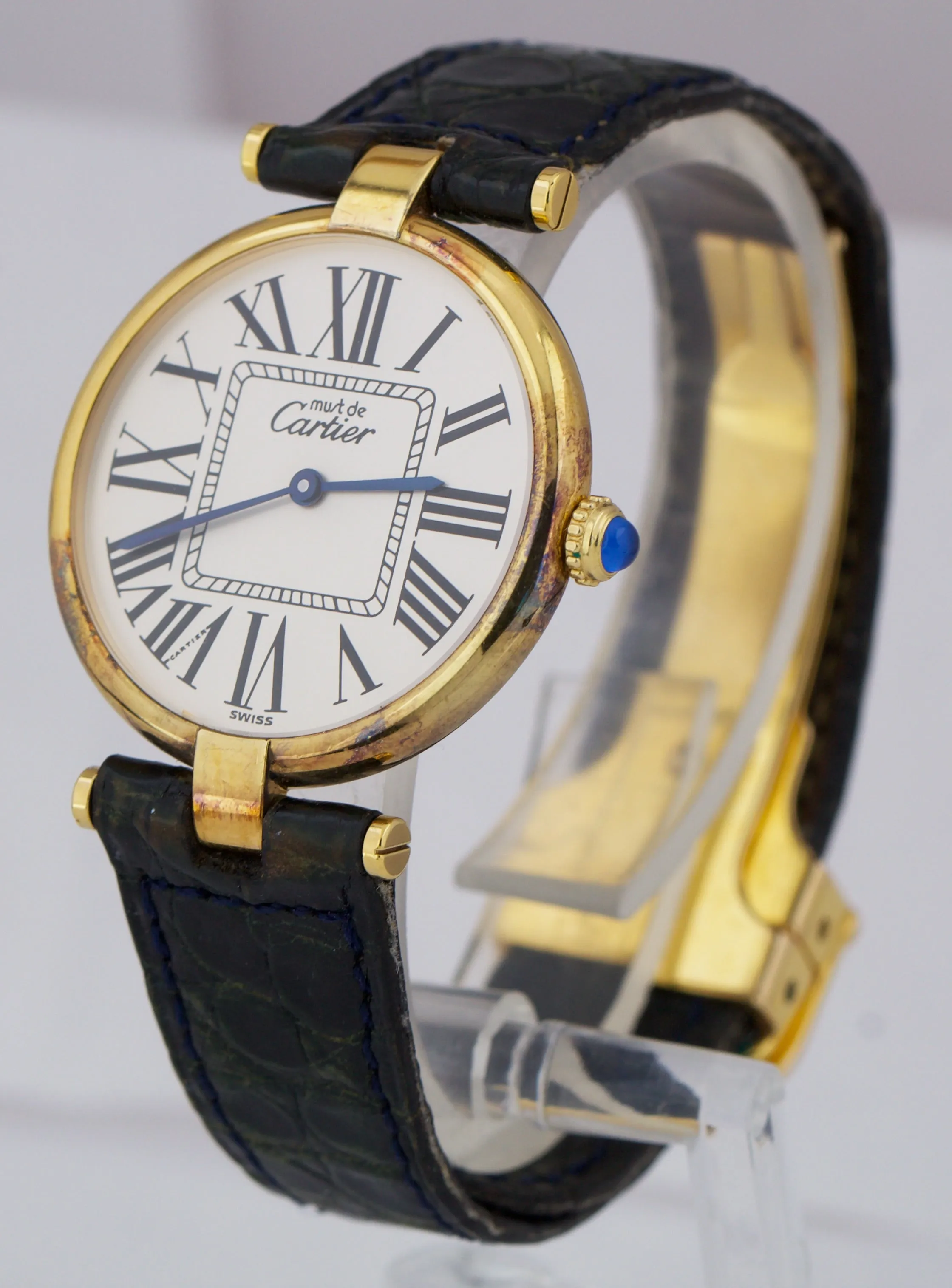 Cartier Must de Vendome Sterling Gold Vermeil 30mm Swiss Quartz Watch 590003
