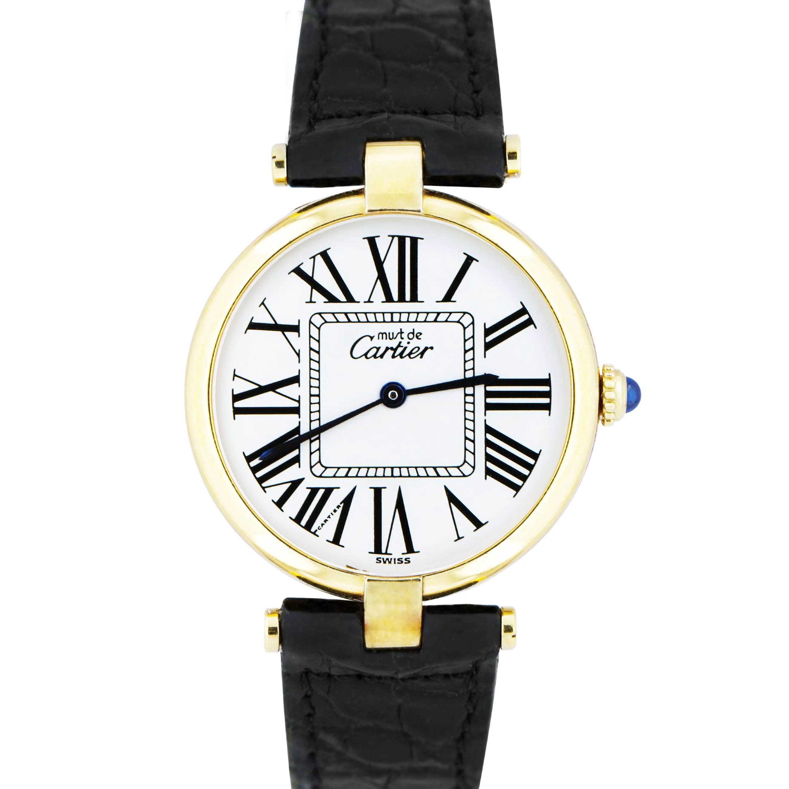 Cartier Must de Vendome Sterling Gold Vermeil 30mm Swiss Quartz Watch 590003