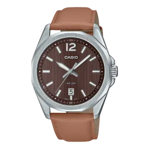 Casio Brown Leather Strap Brown Dial Quartz Watch for Gents - MTP-E725L-5AVDF