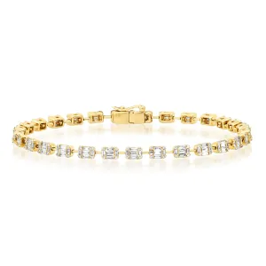 Caught My Eye Diamond Illusion Tennis Bracelet