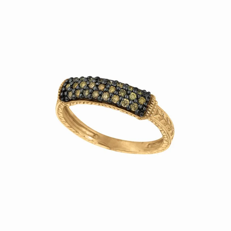 CHAMPAGNE DIAMOND RING 14K GOLD (0.35 CTW)