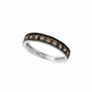 CHAMPAGNE DIAMOND STACK RING 14K GOLD (0.5 CTW)