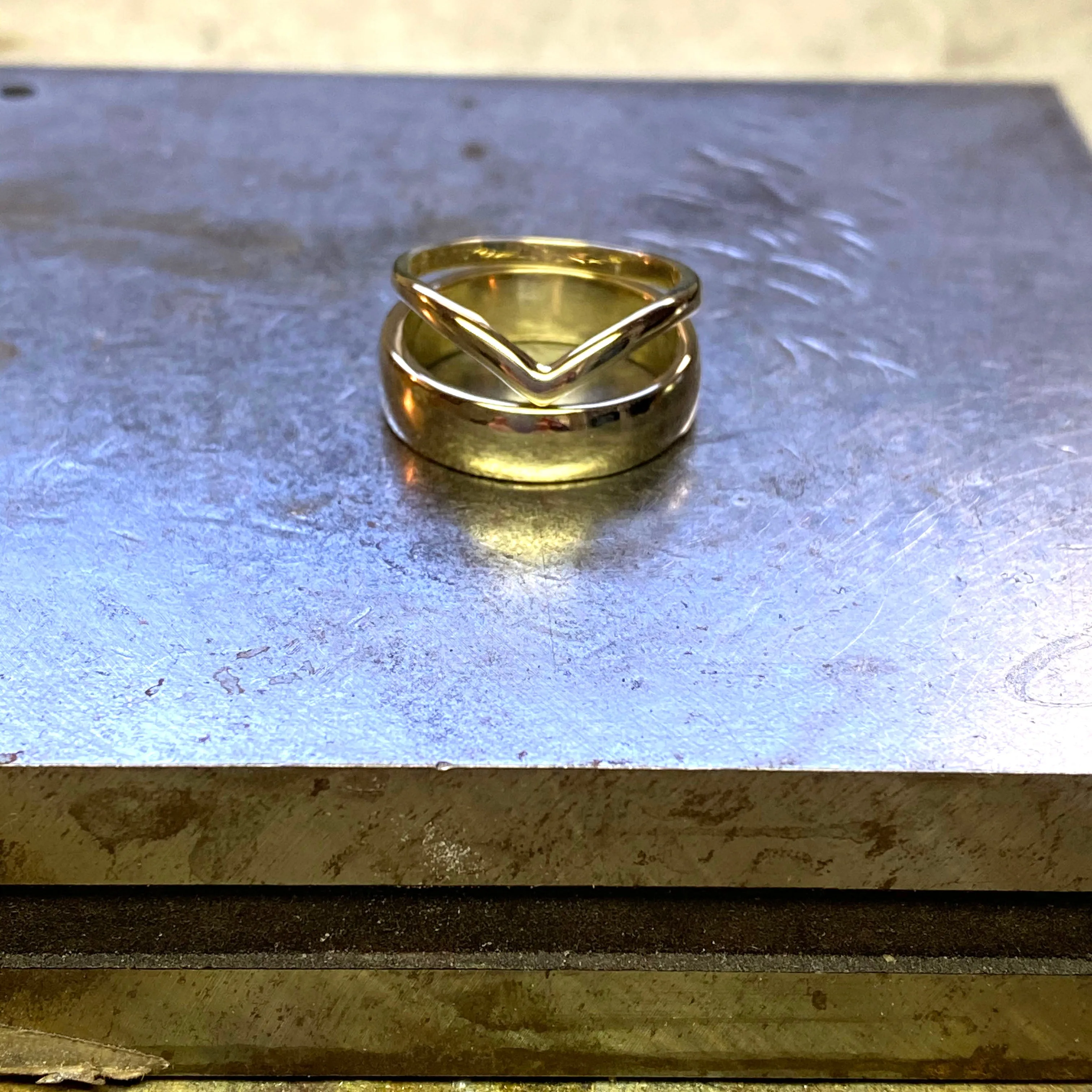 Chevron Wedding Band - Please email for current pricing