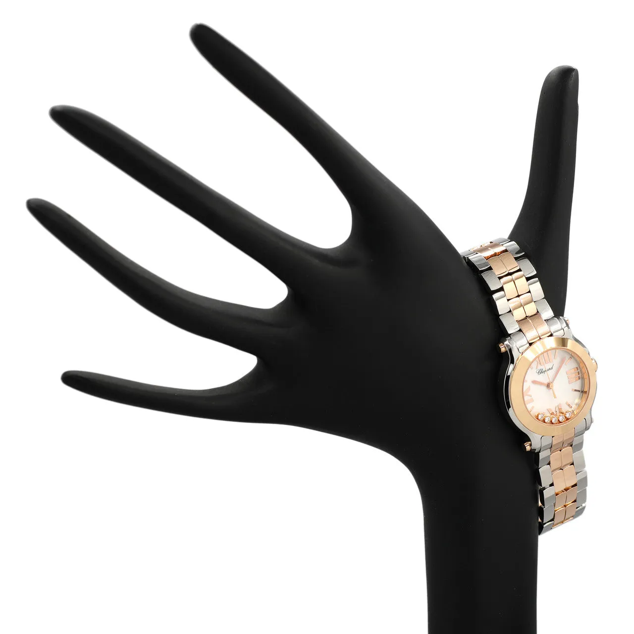 Chopard Stainless Steel 18K Rose Gold Happy Sport 278509-6003