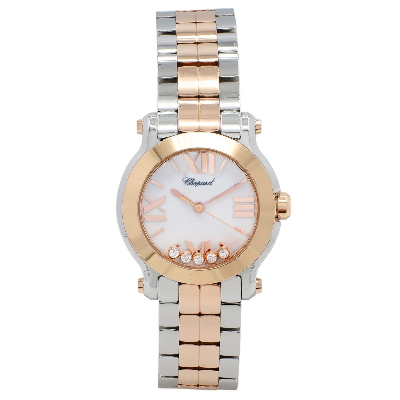 Chopard Stainless Steel 18K Rose Gold Happy Sport 278509-6003