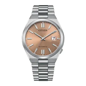 Citizen Tsuyosa Silver Stainless Steel Warm Sand Dial Automatic Watch for Gents - NJ0158-89Y