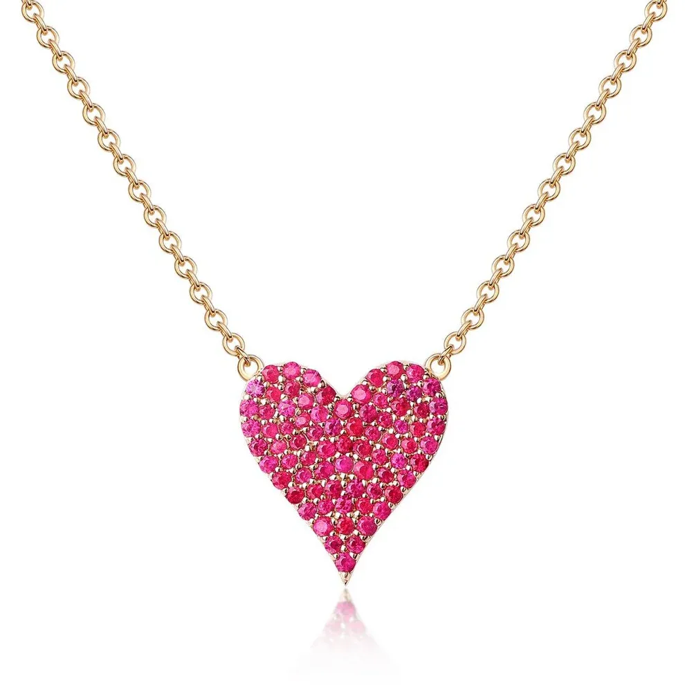 CLAIRE TWO SIDED DIAMOND HEART NECKLACE