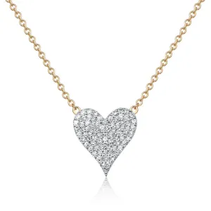 CLAIRE TWO SIDED DIAMOND HEART NECKLACE