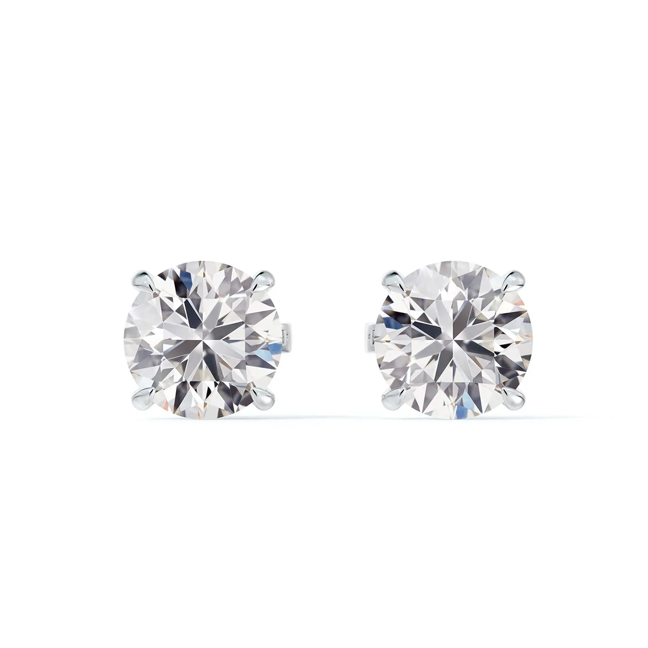 Classic Four Prong Diamond Stud Earrings