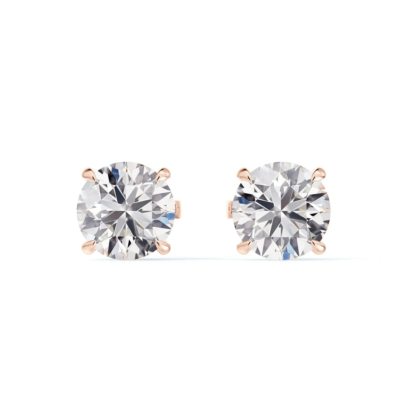 Classic Four Prong Diamond Stud Earrings