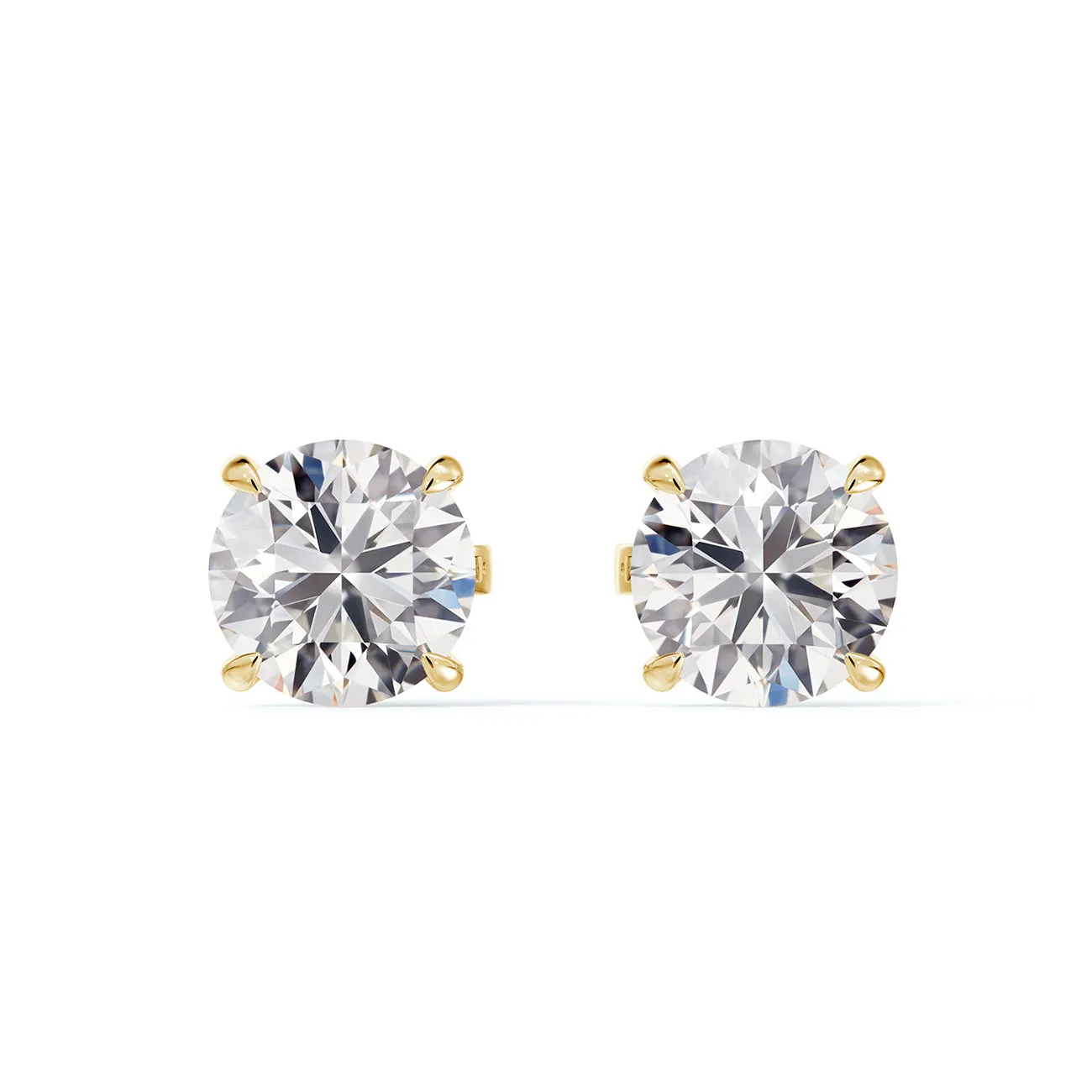 Classic Four Prong Diamond Stud Earrings