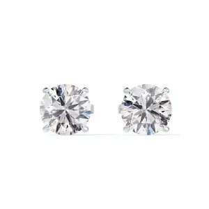 Classic Four Prong Diamond Stud Earrings