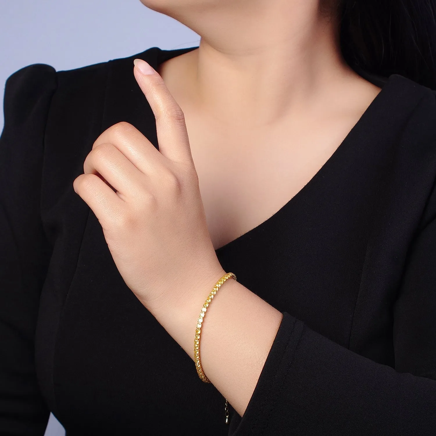 Clearance Pricing BLOWOUT Dainty PEACH, YELLOW, RED Diamond Tennis Bracelet Gold CZ Tennis Bracelet Cubic Zirconia Diamond Bracelet Adjustable WA-890 WA-891 WA-892