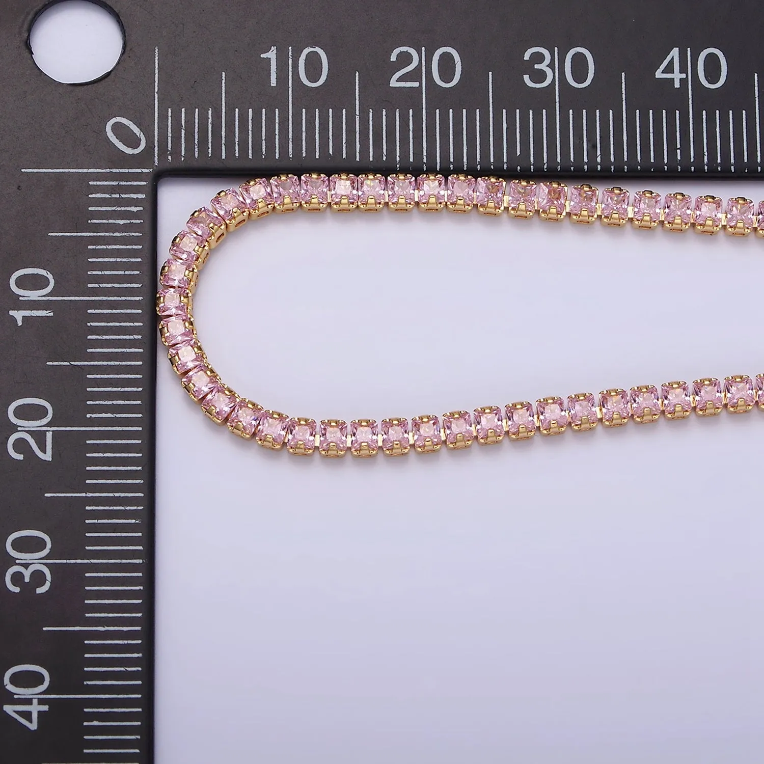 Clearance Pricing BLOWOUT Dainty PEACH, YELLOW, RED Diamond Tennis Bracelet Gold CZ Tennis Bracelet Cubic Zirconia Diamond Bracelet Adjustable WA-890 WA-891 WA-892