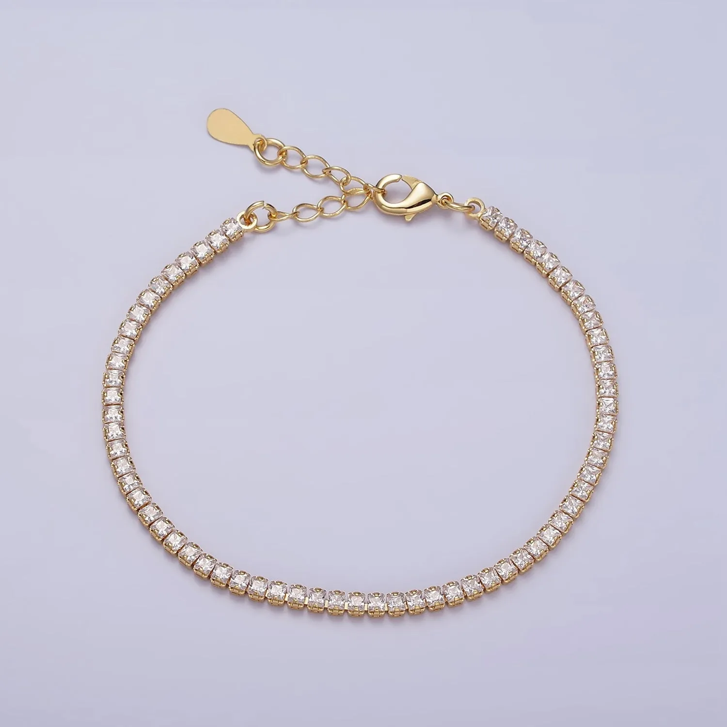 Clearance Pricing BLOWOUT Dainty PEACH, YELLOW, RED Diamond Tennis Bracelet Gold CZ Tennis Bracelet Cubic Zirconia Diamond Bracelet Adjustable WA-890 WA-891 WA-892