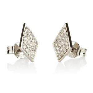 Cluster Diamond Rhombus Stud Earrings