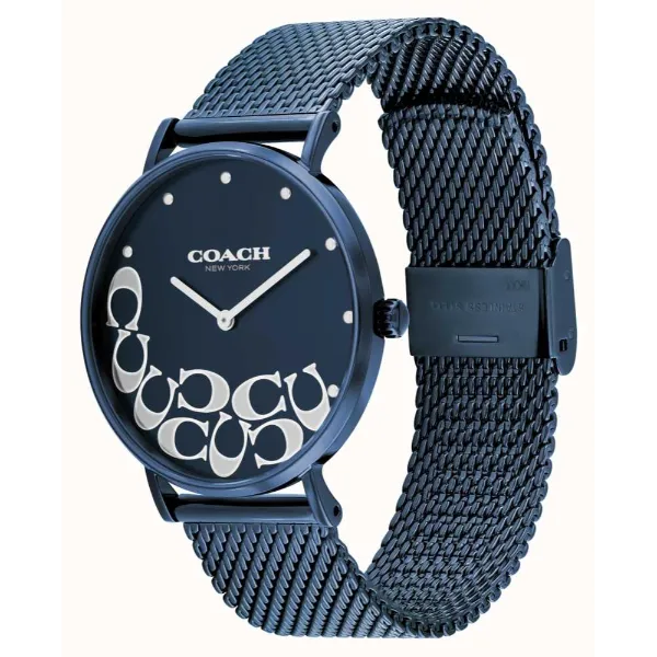 Coach Perry Blue Mesh Bracelet Blue Dial Quartz Watch for Ladies - 14503824