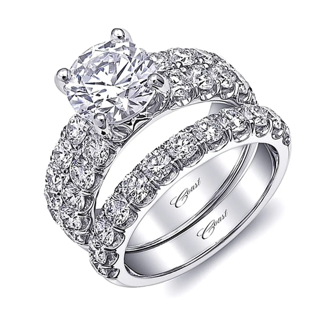 Coast Double Row Diamond Engagement Ring