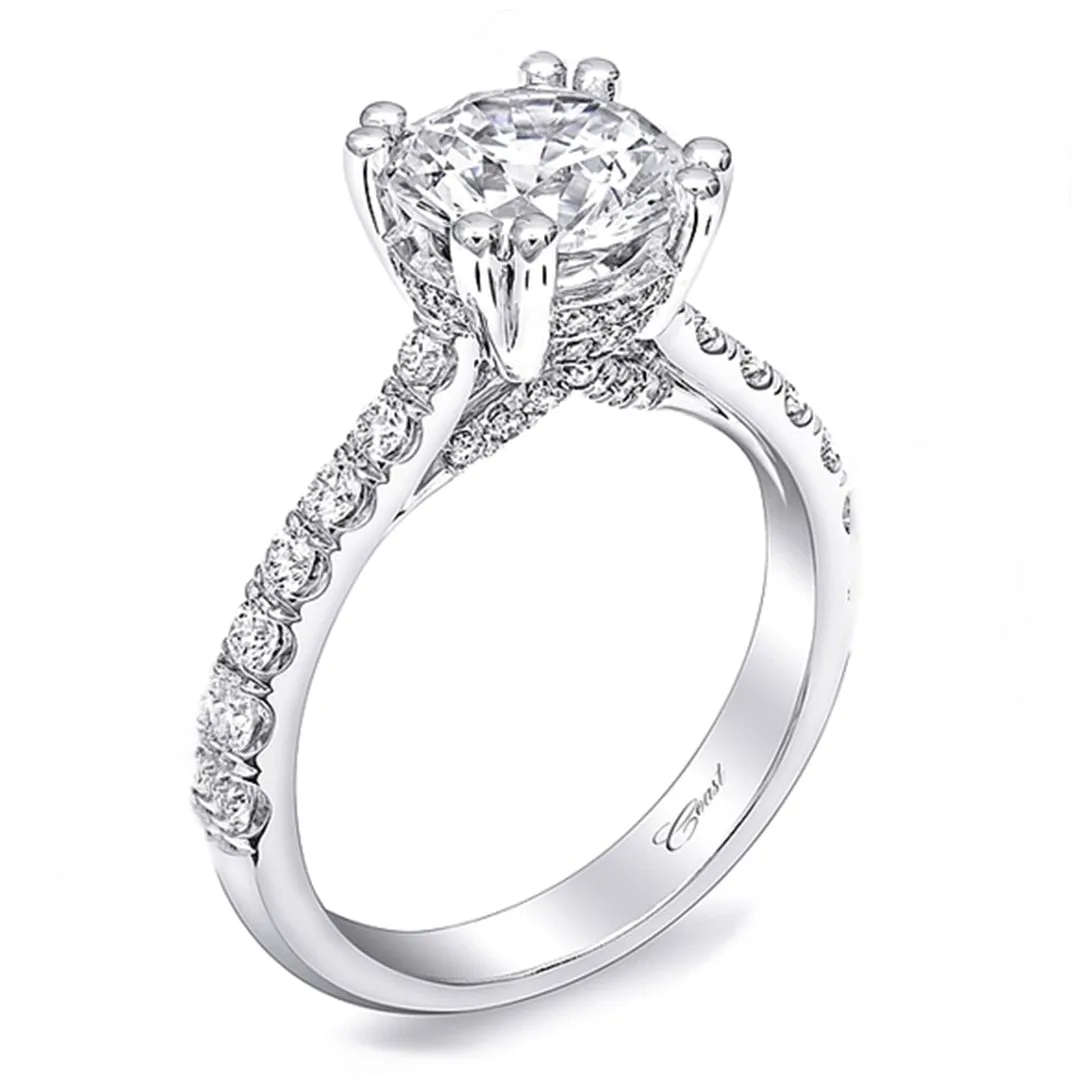 Coast Pave Diamond Engagement Ring
