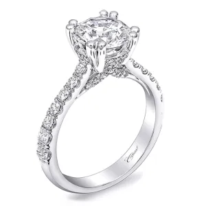 Coast Pave Diamond Engagement Ring