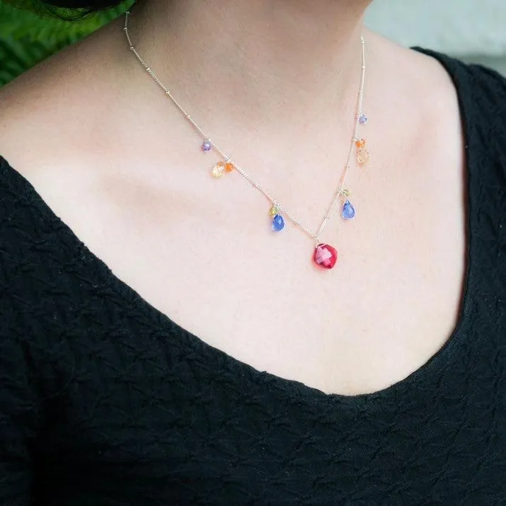 Colorful Zina Classic Gemstone Necklace